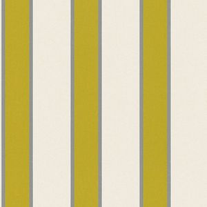 Strepen behang Profhome 333292-GU vliesbehang glad met strepen mat groen beige zilver 5,33 m2