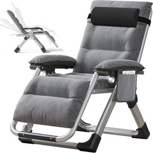 Inklapbare Ergonomische Ligstoel voor Buiten – Verstelbare Tuinstoel tot 200 kg met Kussens voor Comfort – Perfect voor Senioren en Outdoor Gebruik