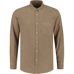 Dstrezzed - Overhemd Tencel Bruin - Heren - Maat L - Regular-fit