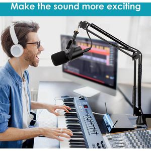 professional microphone arm - QuadCast Boom Arm Stand / microfoonhouder, microphone arm standard adjustable microphone stand - Microfoonstandaard