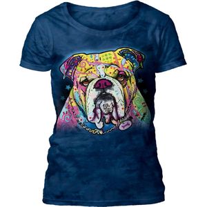 Ladies T-shirt Colorful Bulldog L