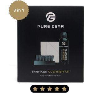 Pure Gear - Sneaker Cleaner - Complete 3 in 1 Reinigingsset - Sneaker Cleaning Kit - Schoonmaakmiddel voor schoenen en sneakers - Geschikt voor alle materialen - Reinigingsmiddel - Sneakers - Sneaker schoonmaak set