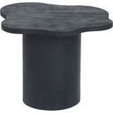 Salontafel Fiore Massief Mangohout Zwart 65x59x45 cm - Bijzettafel Organisch Design - Unieke Houten Tafel - Stijlvol en Tijdloos Interieur