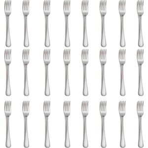 24 stuks 20,7 cm roestvrijstalen vorken, huishoudbestek, hoogglans gepolijste moderne vorkset, bestekvorken in restaurantkwaliteit, vaatwasmachinebestendig
