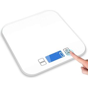 Draagbare Keukenweegschaal - Electronische Voedselweegschaal tot 15 Kg met Nauwkeurigheid van 1g - Voor Dieet, Koken en Reizen
