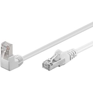 FTP CAT5e Gigabit Netwerkkabel - 1 kant haaks - CCA - 0,5 meter - Wit