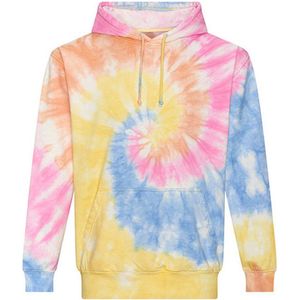 Vintage wash Tie-Dye Hoodie unisex 'Swirl' - L