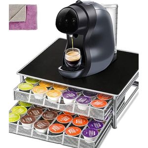 Koffie-capsulehouder met lade voor Dolce Gusto-capsules, voor 72 koffiepods, 1 reinigingsdoekje inbegrepen