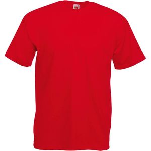Fruit Of The Loom Heren Valueweight T-shirt met korte mouwen (Rood)