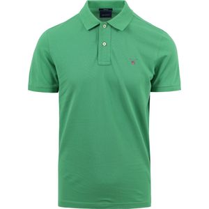 Gant - Polo Basic Mid Groen - Regular-fit - Heren Poloshirt Maat M