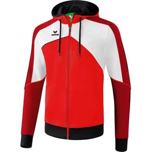 Erima Premium One 2.0 Trainingsjack Met Capuchon - Rood / Wit / Zwart | Maat: XXL