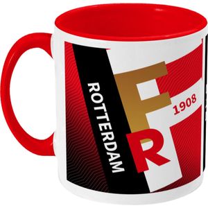 Feyenoord Mok - Rotterdam 1908 - Koffiemok - Rotterdam - 010 - Voetbal - Beker - Koffiebeker - Theemok - Rood - Limited Edition