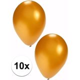10 stuks metallic gouden ballonnen 36 cm
