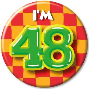 I'm 48 Button 48 Jaar 5,5cm