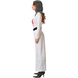 Kostuum Ridder van de Kruistochten Wit Vrouw - XL