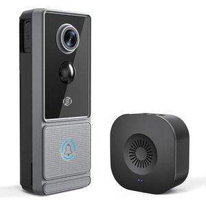 Equivera Video Deurbel met Camera - Video Deurbel met Camera - Video Deurbel - Draadloze Video Deurbel - Weerbestendige Video Deurbel - Nachtzicht - Personenherkenning - Bewegingssensor - Buitenbeveiliging