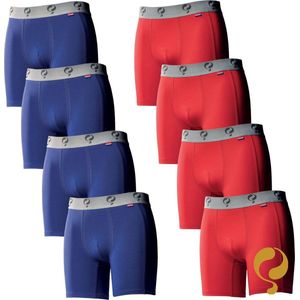 Quick Q1905 Bodywear Heren Boxershorts 8-Pack Blauw Rood