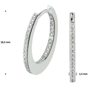 Klapoorringen Diamant 0.24ct (2x0.12ct) H Si