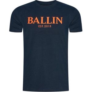 Ballin Est. 2013 T-Shirt Navy-Oranje Maat XXL
