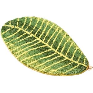 Badmat, groen, thuis, badmat, groen, bladeren, badkamer, tapijt, antislip, waterabsorptie, tapijt voor badkamer, keuken, woonkamer, slaapkamer, 45 x 120 cm