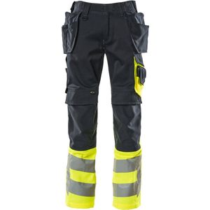 Mascot Safe Supreme Broek met spijkerzakken 17531-860 - donkermarine/hi-vis geel