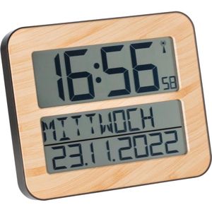 DailySupplies® Dementieklok - Digitale Klok Slaapkamer - Klok met Datum en Dag - Bruin