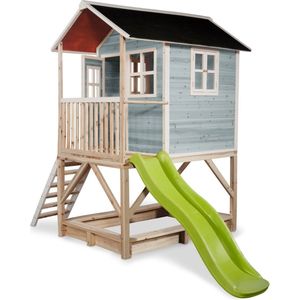 EXIT Loft 500 houten speelhuisje - blauw