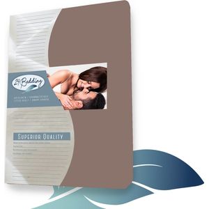 24-Bedding - Dubbel Jersey - Splittopper Hoeslaken - split topper Hoeslaken - 100% katoen - 200 x 210 cm - Taupe