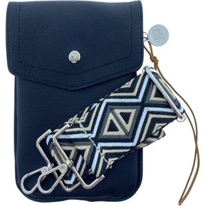 LOT83 Tas Jolie - Vegan leer - Crossbodytas - Handtas - Canvas Navy - Perfect voor dagelijks gebruik