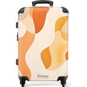 NoBoringSuitcases.com® - Koffer groot - Rolkoffer lichtgewicht - Abstracte vormen - Reiskoffer met 4 wielen - Grote trolley XL - 20 kg bagage