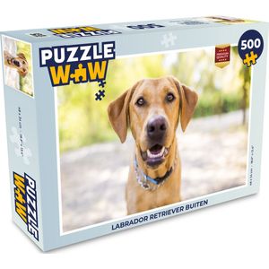 Puzzel Labrador retriever buiten - Legpuzzel - Puzzel 500 stukjes