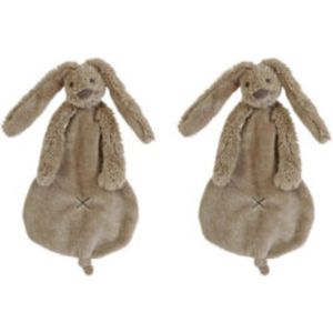 2 Happy Horse Richie Knuffeldoekjes | bruin | Baby cadeau | Kraam cadeau