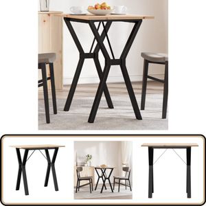 vidaXL Eettafel Y-frame - 80x50x75 cm - Grenenhout Eettafel - Eettafels - Eetkamertafel - Tafel