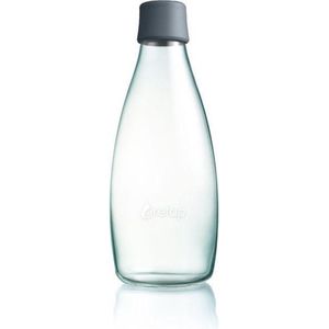 Retap Waterfles - Glas - 0,8 l - Grijs