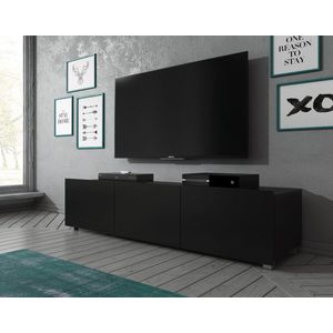 Meubella - TV-Meubel Calgary - Mat Zwart - 150 cm - Staand of Hangend