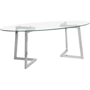 FRESNO - Salontafel - Zilver - Glas
