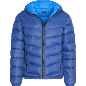 Cappuccino Italia - Heren Jas winter Hooded Winter Jacket Navy - Blauw - Maat M