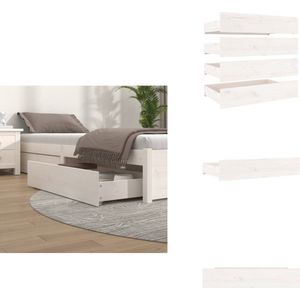vidaXL Bedlade - Bedlades - Opberglade - Bedbox - Bedlades 4 st massief grenenhout