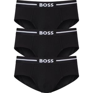 HUGO BOSS Bold hipster briefs (3-pack) - heren slips - zwart - Maat: M