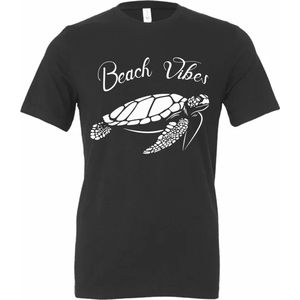 Beach Life Black Unisex katoenen T-shirt L