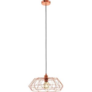 EGLO Vintage Carlton 2 - Hanglamp - 1 Lichts -  Ø455 mm. - Koper - Zwart