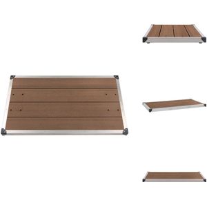 vidaXL Tuin Douchebak - Tuin Douchebakken - Buiten Douchebak - Buiten Douchebakken - Buitendouchebak 110x62 cm HKC roestvrij staal bruin