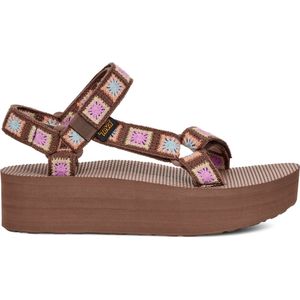 Teva FLATFORM UNIVERSAL CROCHET - Dames Sandalen - Bruin/Roze - Maat 36