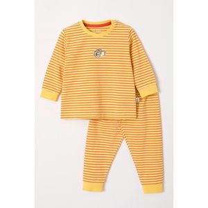 Woody Jongens-Heren Pyjama roest-gele streep - maat 062/3M