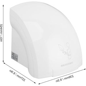 Energiebesparende Elektrische Handdroger 1200 W - 10 Seconden Drogen - Automatisch - Roestvrij Staal - Commercieel (EU-stekker 220V) .