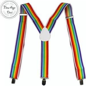 New Age Devi - Bretels - Unisex - Carnaval regenboog suspensers festival gay pride