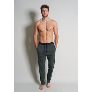 TOM TAILOR heren pyjama- of loungebroek - donkergroen gestreept