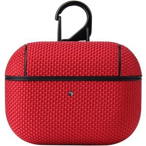 AirPods hoesjes van By Qubix AirPods Pro - AirPods Pro 2 hoesje - Hardcase - Business series - Rood Airpods Pro Case Hoesje voor Airpods pro Hoes