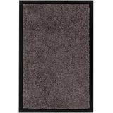 Droogloopmat Amsterdam - Deurmat Binnen – 100% Polyamide, Sterk & Duurzaam - Grijs- 60x90 CM