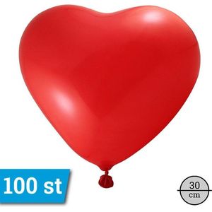 30cm 100 stuks Rode Hart Ballonnen SHB07/FIG-07